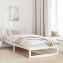 vidaXL Ágykeret fejtámlával Fehér 100 x 200 cm Tömör fenyőfa