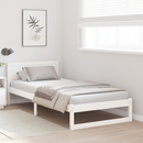 vidaXL Ágykeret fejtámlával Fehér 90 x 200 cm Tömör fenyőfa