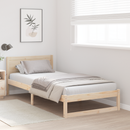 vidaXL Ágykeret fejtámlával Természetes 75 x 190 cm Tömör fenyőfa