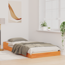 vidaXL Ágykeret Faggyú barna 90 x 200 cm Tömör fenyőfa