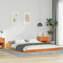 vidaXL Ágykeret Faggyú barna 160 x 210 cm Tömör fenyőfa
