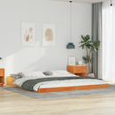 vidaXL Ágykeret Faggyú barna 180 x 210 cm Tömör fenyőfa