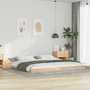 vidaXL Ágykeret Barna 200 x 210 cm Tömör fenyőfa