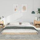 vidaXL Ágykeret Barna 200 x 210 cm Tömör fenyőfa