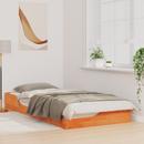 vidaXL Ágykeret Faggyú barna 90 x 200 cm Tömör fenyőfa