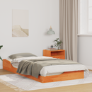 vidaXL Ágykeret Faggyú barna 80 x 200 cm Tömör fenyőfa