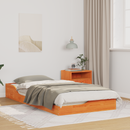 vidaXL Ágykeret Faggyú barna 90 x 190 cm Tömör fenyőfa