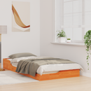 vidaXL Ágykeret Faggyú barna 90 x 190 cm Tömör fenyőfa