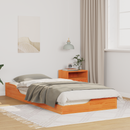 vidaXL Ágykeret Faggyú barna 90 x 210 cm Tömör fenyőfa