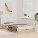 vidaXL Ágykeret Barna 100 x 210 cm Tömör fenyőfa
