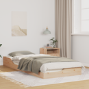 vidaXL Ágykeret Barna 80 x 220 cm Tömör fenyőfa