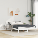 vidaXL Ágykeret fejtámlával Fehér 160 x 200 cm Tömör fenyőfa