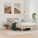 vidaXL Ágykeret fejtámlával Barna 100 x 200 cm Tömör fenyőfa