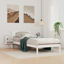 vidaXL Ágykeret fejtámlával Fehér 90 x 190 cm Tömör fenyőfa