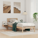 vidaXL Ágykeret fejtámlával Barna 75 x 190 cm Tömör fenyőfa