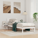 vidaXL Ágykeret fejtámlával Fehér 75 x 190 cm Tömör fenyőfa