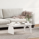 vidaXL Dohányzóasztal Fehér 80 x 50 x 31 cm Tömör fenyőfa
