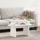 vidaXL Dohányzóasztal Fehér 80 x 40 x 35 cm Tömör fenyőfa
