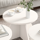 vidaXL Dohányzóasztal 3 pcs Fehér