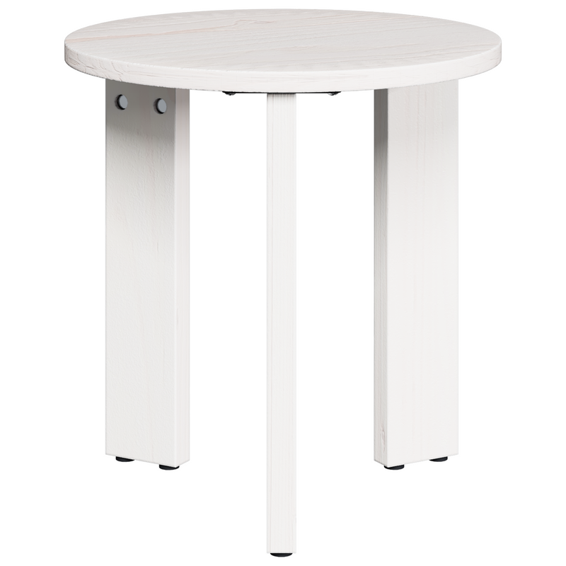 vidaXL Dohányzóasztal 3 pcs Fehér 47.5 x 47.5 x 27 cm Tömör fenyőfa