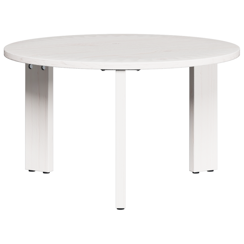 vidaXL Dohányzóasztal 3 pcs Fehér 47.5 x 47.5 x 27 cm Tömör fenyőfa