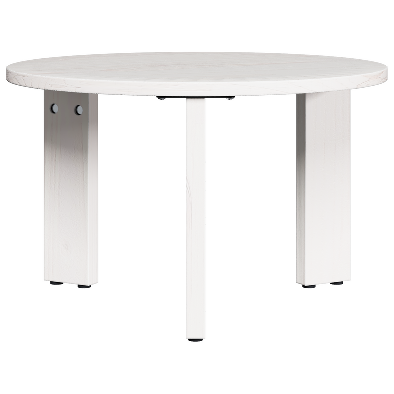vidaXL Dohányzóasztal 3 pcs Fehér 47.5 x 47.5 x 27 cm Tömör fenyőfa