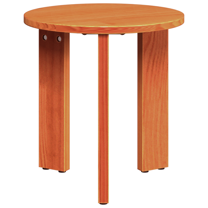 vidaXL Dohányzóasztal 3 pcs Viaszbarna 47.5 x 47.5 x 27 cm