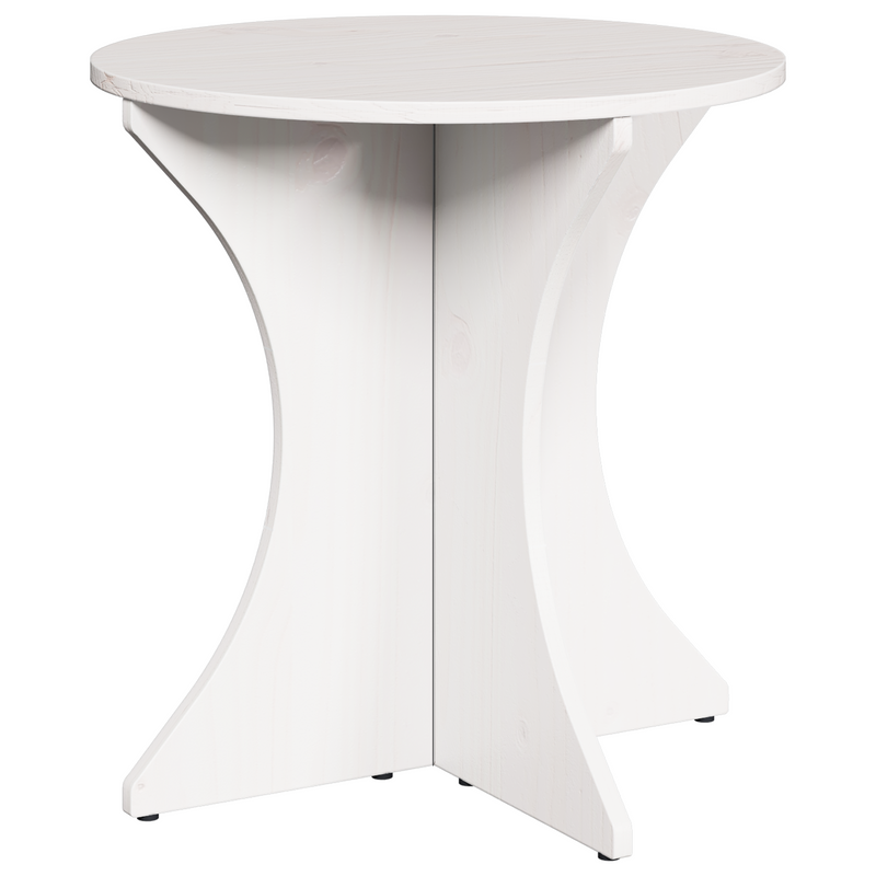 vidaXL Dohányzóasztal 3 pcs Fehér 46 x 46 x 47 cm Tömör fenyőfa