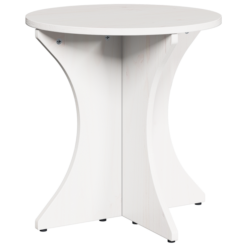 vidaXL Dohányzóasztal 3 pcs Fehér 46 x 46 x 47 cm Tömör fenyőfa