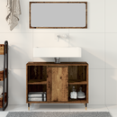 vidaXL Fürdőszoba Székény polcokkal Öreg fa 80 x 33 x 60 cm Faanyag