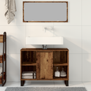 vidaXL Fürdőszoba Székény polcokkal Öreg fa 80 x 33 x 60 cm Faanyag