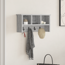 vidaXL Fali Kabáthorog polcokkal Szürke Sonoma 50 x 16 x 26 cm Faanyag