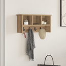 vidaXL Fali Kabáthorog polcokkal Artisan tölgy 50 x 16 x 26 cm Faanyag