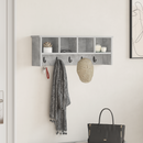 vidaXL Fali Kabáthorog polcokkal Beton Szürke 75 x 16 x 26 cm Faanyag
