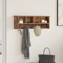 vidaXL Fali Kabáthorog polcokkal Öreg fa 75 x 16 x 26 cm Faanyag