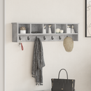vidaXL Fali Kabáthorog polcokkal Beton Szürke 100 x 16 x 26 cm Faanyag