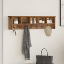 vidaXL Fali Kabáthorog polcokkal Öreg fa 100 x 16 x 26 cm Faanyag