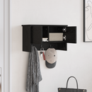 vidaXL Fali Kabáthorog polcokkal Fekete tölgy 50 x 20 x 30 cm Faanyag