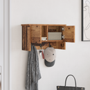 vidaXL Fali Kabáthorog polcokkal Öreg fa 50 x 20 x 30 cm Faanyag