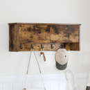 vidaXL Fali Kabáthorog polcokkal Füstölt tölgy 80 x 20 x 30 cm Faanyag