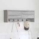 vidaXL Fali Kabáthorog polcokkal Szürke Sonoma 80 x 20 x 30 cm Faanyag