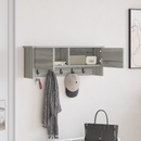 vidaXL Fali Kabáthorog polcokkal Szürke Sonoma 80 x 20 x 30 cm Faanyag