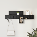 vidaXL Fali Kabáthorog Fekete tölgy 100 x 12 x 43,5 cm Faanyag