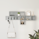 vidaXL Fali Kabáthorog Beton Szürke 100 x 12 x 43,5 cm Faanyag