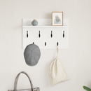 vidaXL Fali Kabáthorog polcokkal Fehér 60 x 40 x 12 cm Faanyag