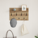 vidaXL Fali Kabáthorog polcokkal Artisan tölgy 60 x 40 x 12 cm Faanyag