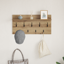 vidaXL Fali Kabáthorog polcokkal Artisan tölgy 80 x 40 x 12 cm Faanyag