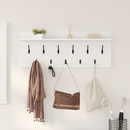 vidaXL Fali Kabáthorog polcokkal Fehér 100 x 40 x 12 cm Faanyag