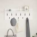 vidaXL Fali Kabáthorog polcokkal Fehér 100 x 40 x 12 cm Faanyag