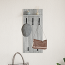 vidaXL Fali Kabáthorog polcokkal Szürke Sonoma 40 x 10 x 90 cm Faanyag